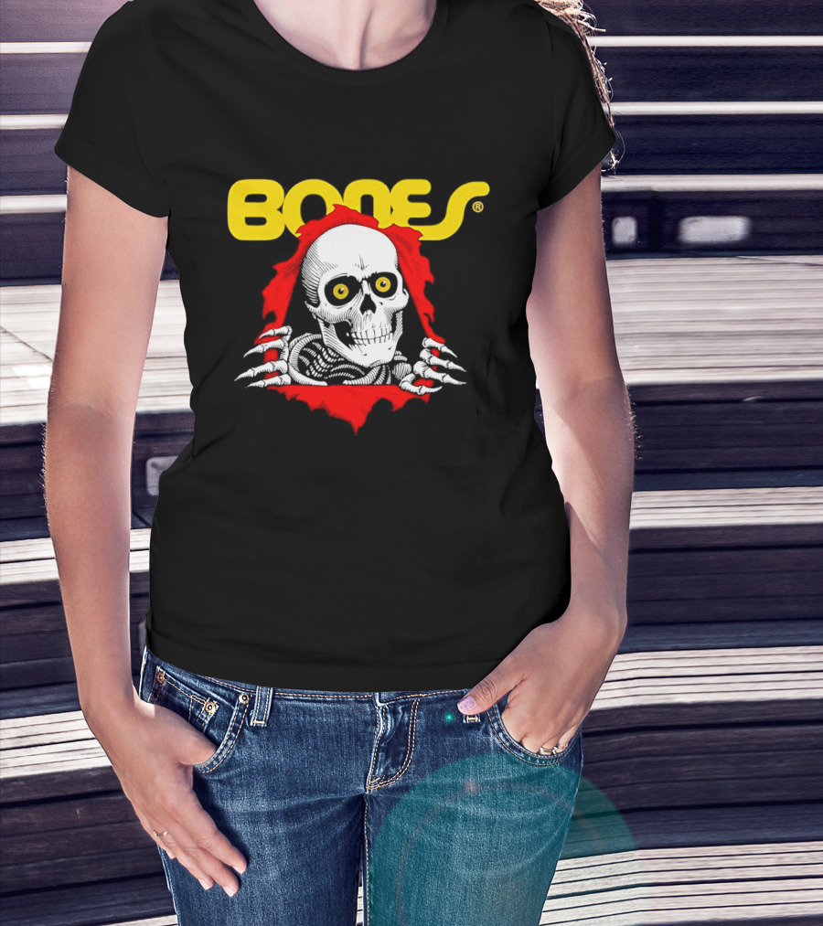 Bones Brigade Powell Peralta Ripper Skeleton Skull T-Shirt