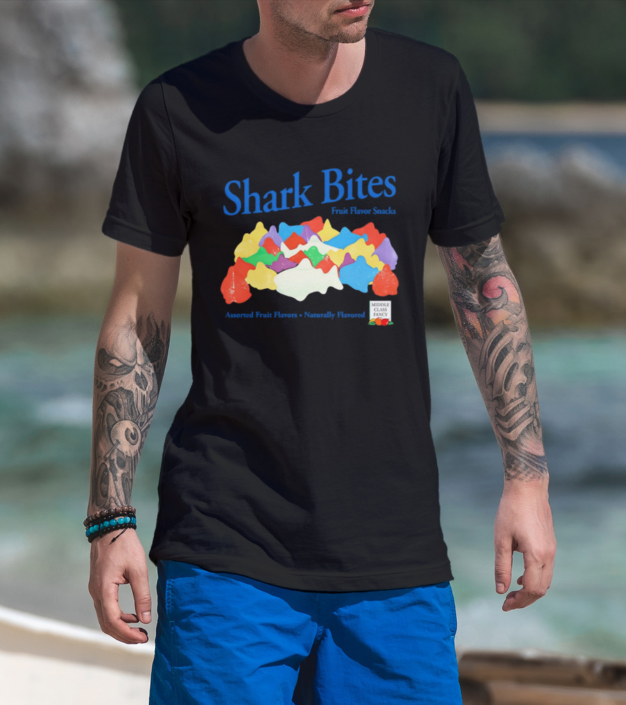 Shark Bites Fruit Flavor Snacks Assorted Fruit Flavors Naturally Flavored T-Shirt