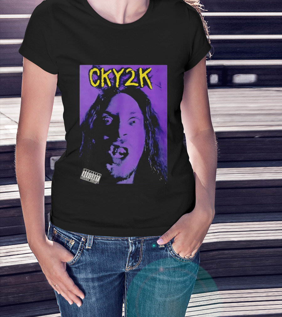 CKY2K Explicit Content Purple Portrait Bam Margera T-Shirt