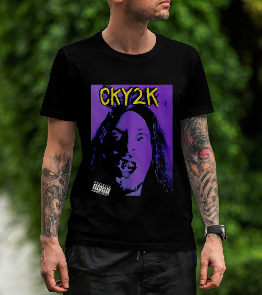 CKY2K Explicit Content Purple Portrait Bam Margera T-Shirt