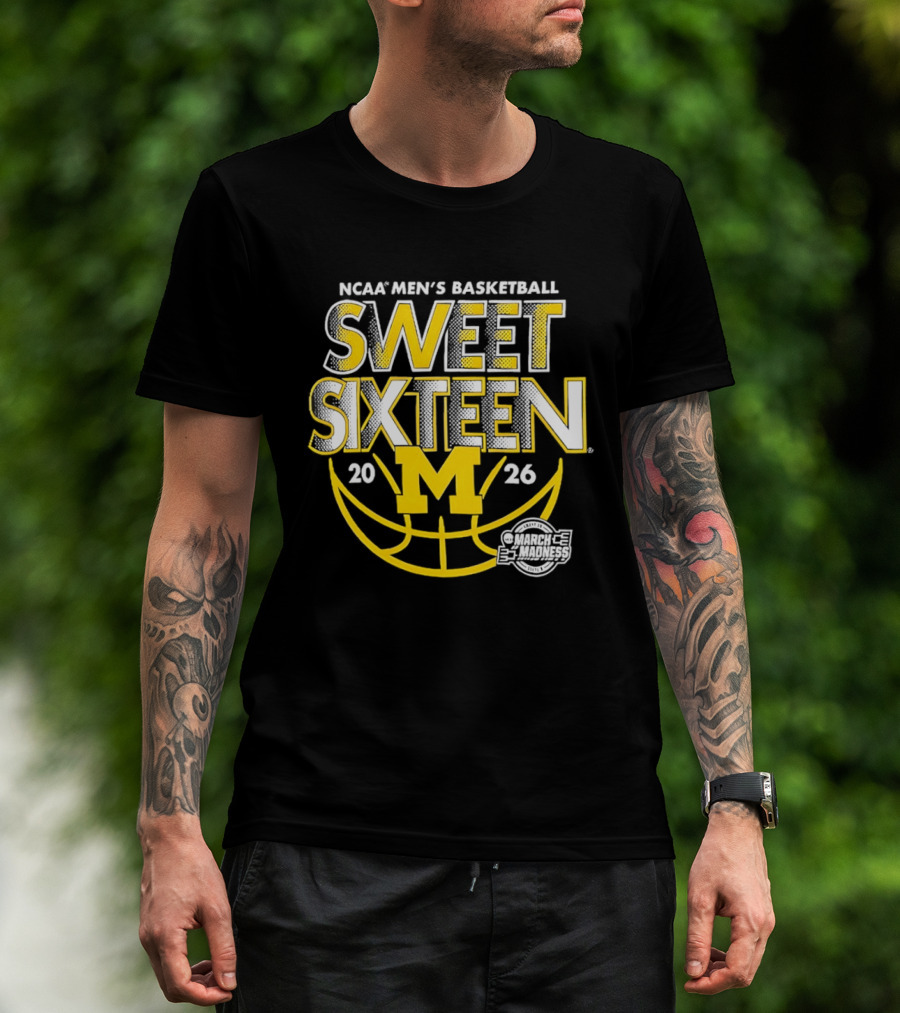 NCAA Men's Basketball Michigan Wolverines Sweet Sixteen 2026 T-Shirt
