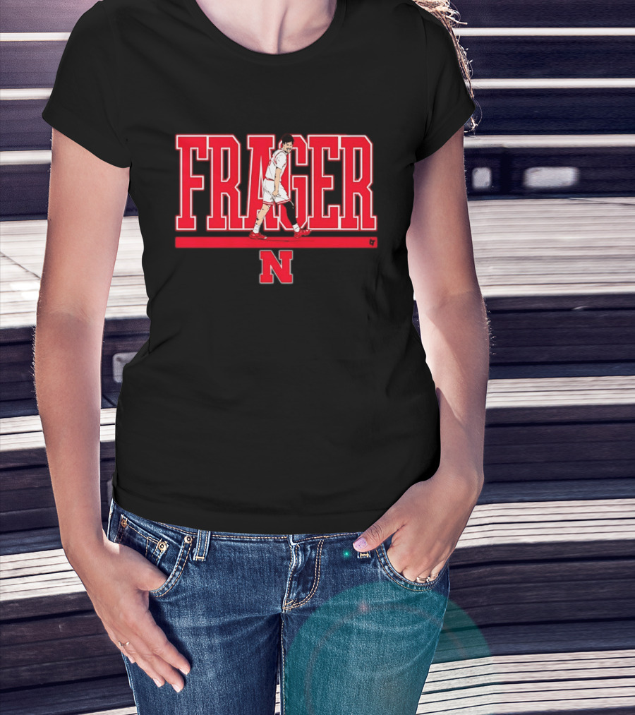 Nebraska Basketball Frager Pose N T-Shirt