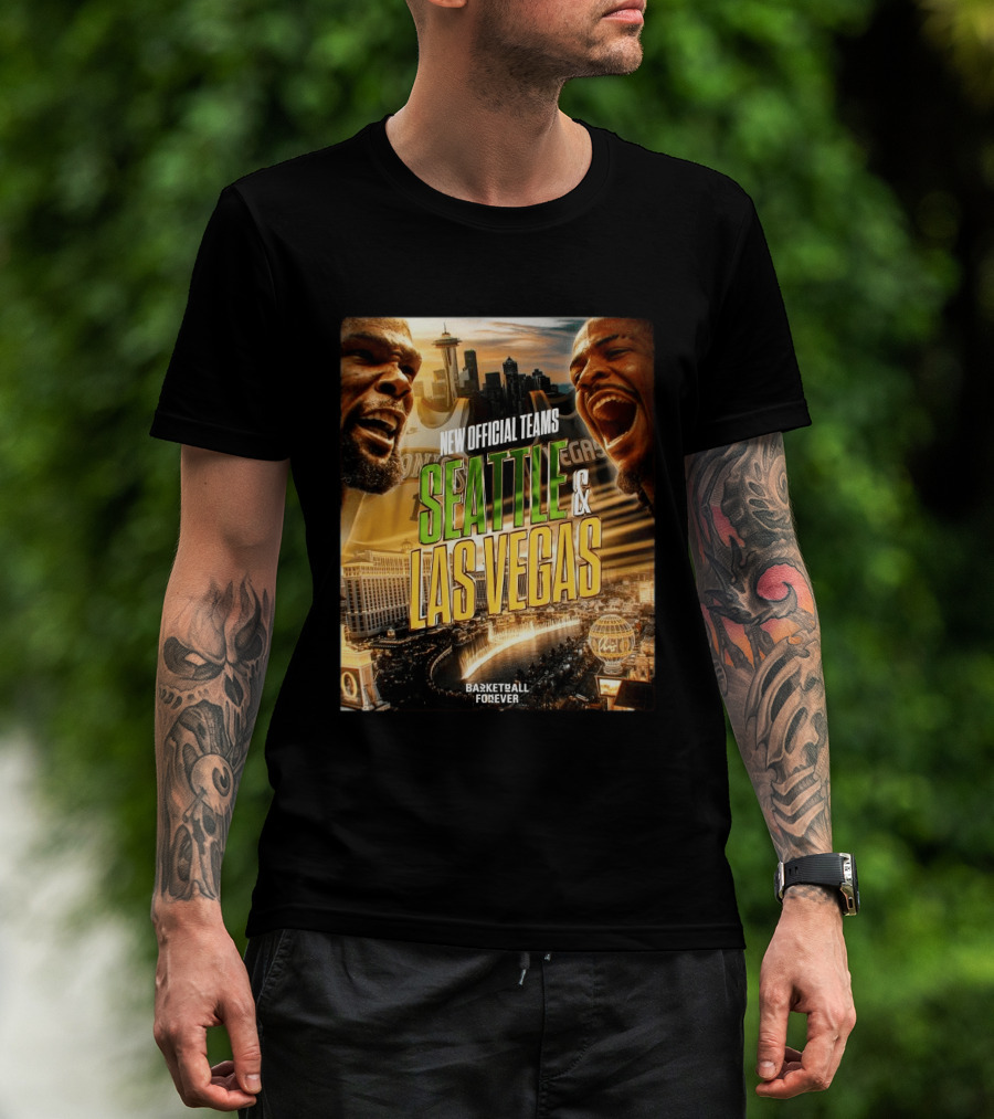New Official Teams Seattle Las Vegas Basketball Forever 2026 T-Shirt