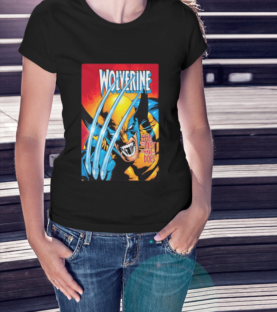 Wolverine Still The Best At What He Does Comic Style Claws Action T-Shirt