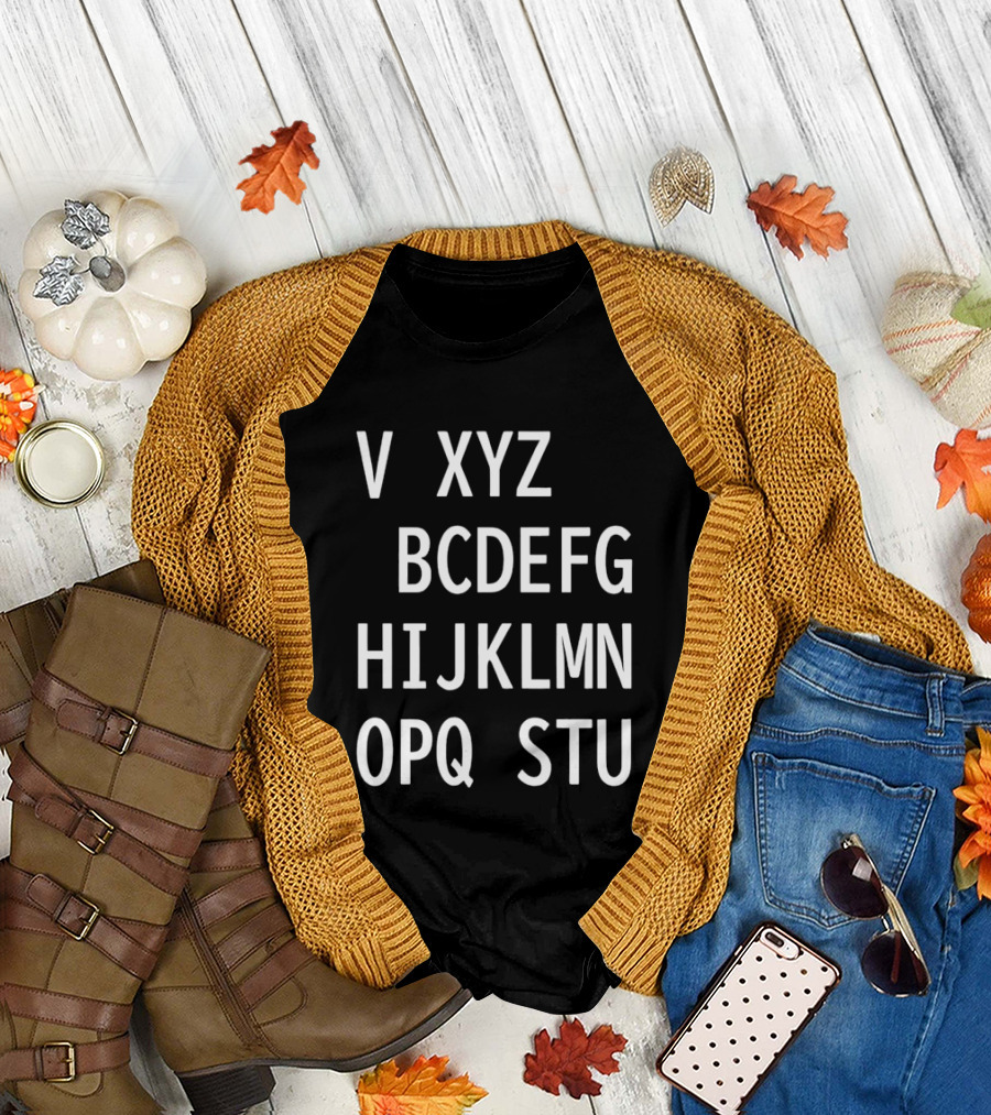 V Xyz Bcdefg Hijklmn Opq Stu T-Shirt