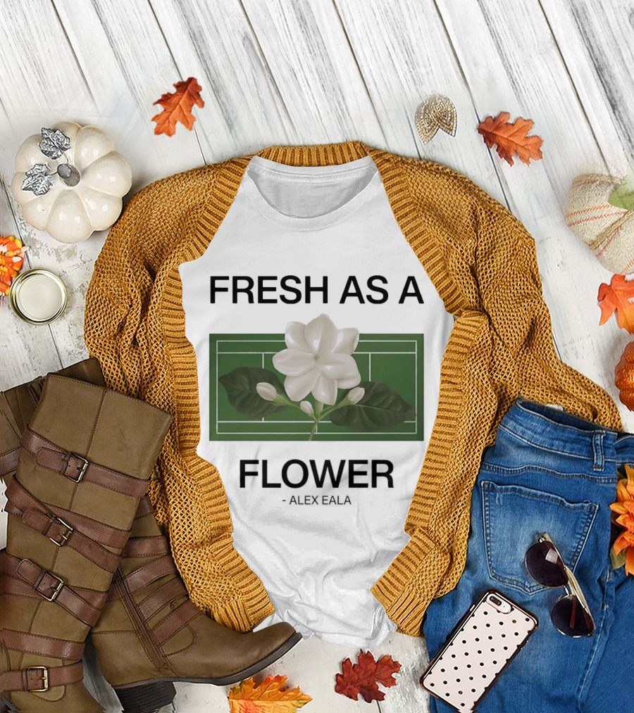 Fresh As A Flower Alex Eala Tennis Court Blossom T-Shirt