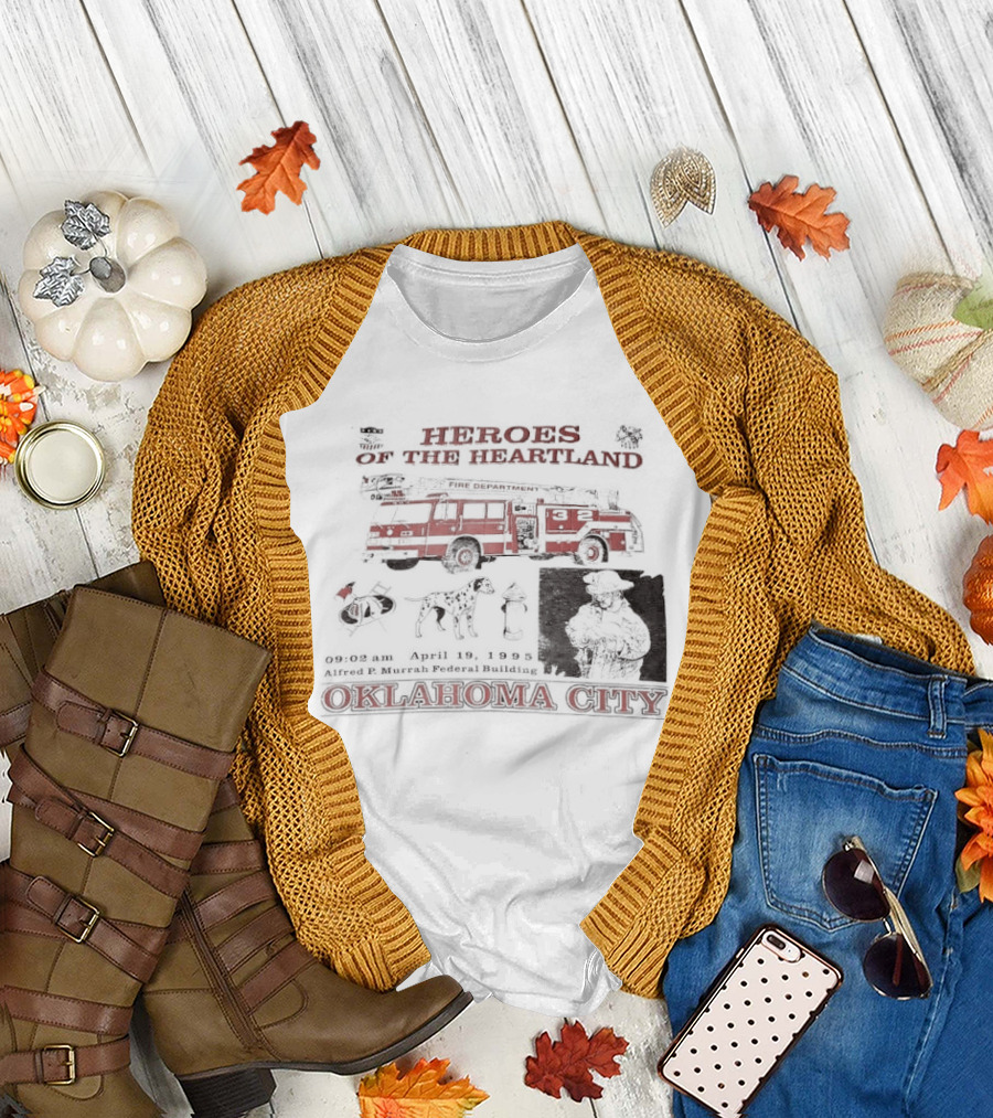 Heroes of the Heartland Fire Truck Oklahoma City T-Shirt