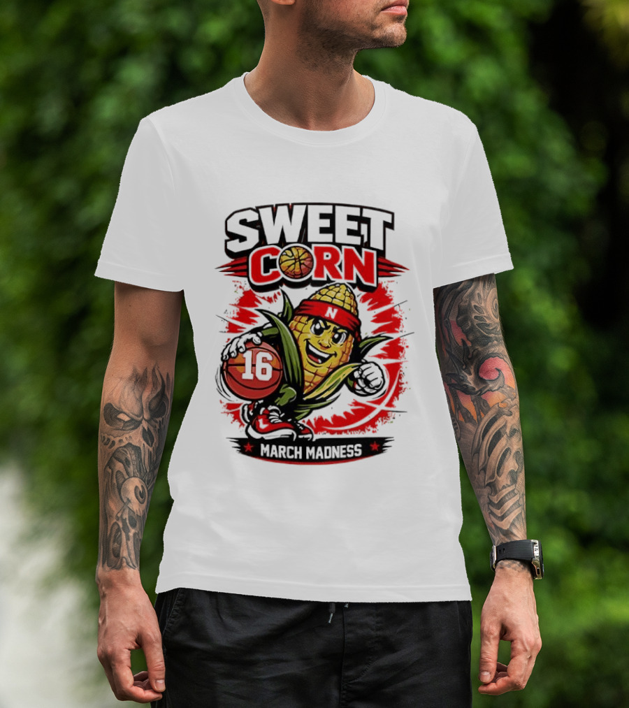 Nebraska Sweet Corn Basketball 16 March Madness T-Shirt