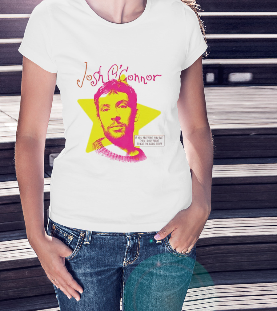Josh O'Connor Bold Pink Yellow Star Style Eat Cooks Science T-Shirt