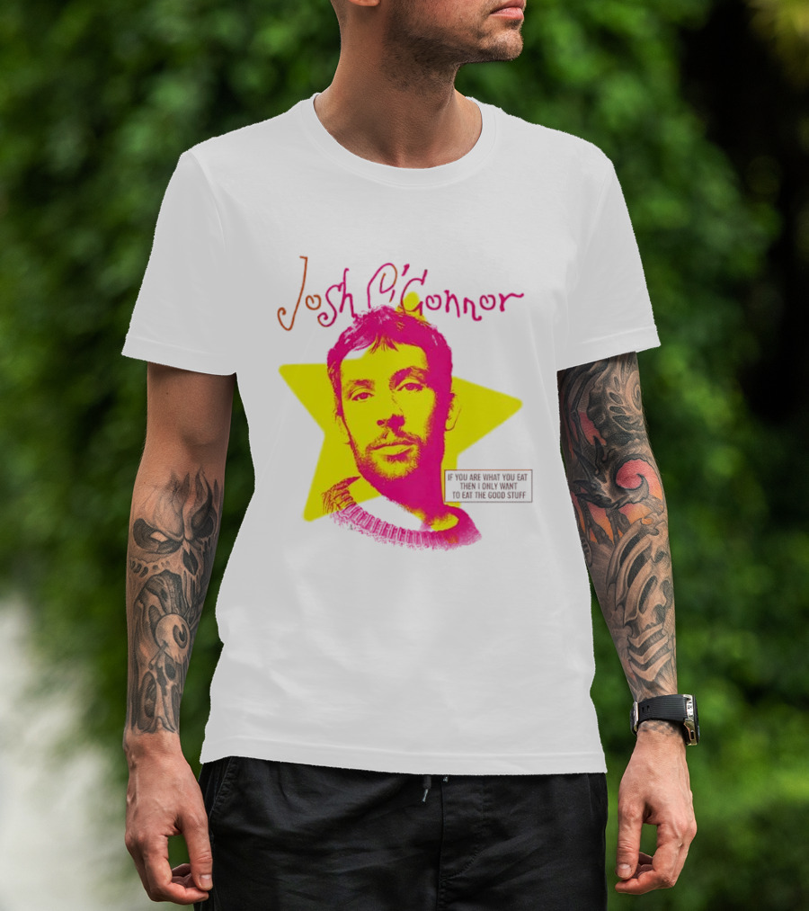 Josh O'Connor Bold Pink Yellow Star Style Eat Cooks Science T-Shirt