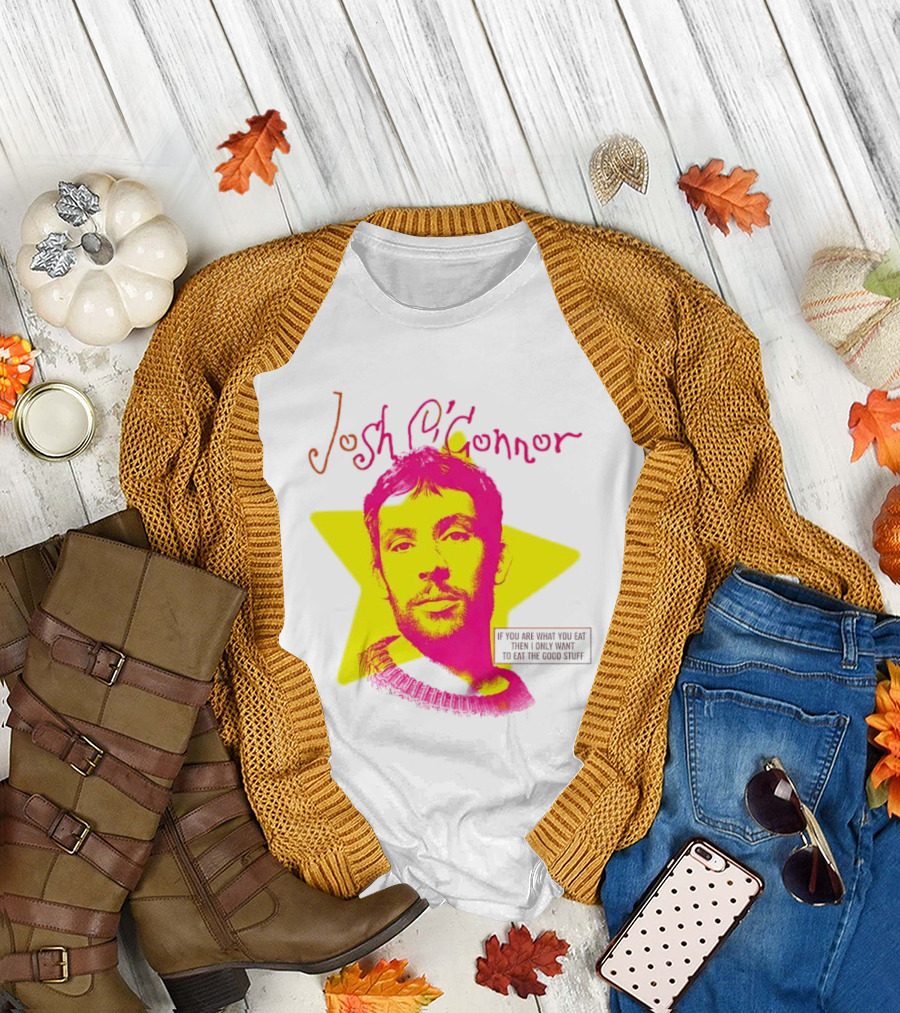 Josh O'Connor Bold Pink Yellow Star Style Eat Cooks Science T-Shirt
