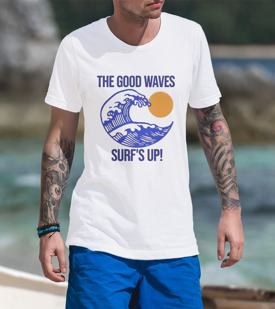 The Good Waves Surf's Up Sun And Wave T-Shirt