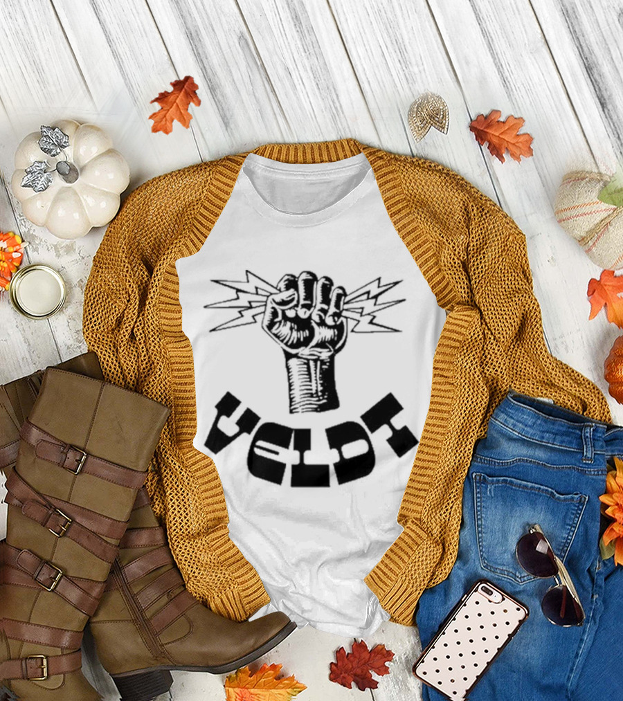 Invisible Youth Empowered Fist with Electric Thunderbolts Veldt T-Shirt