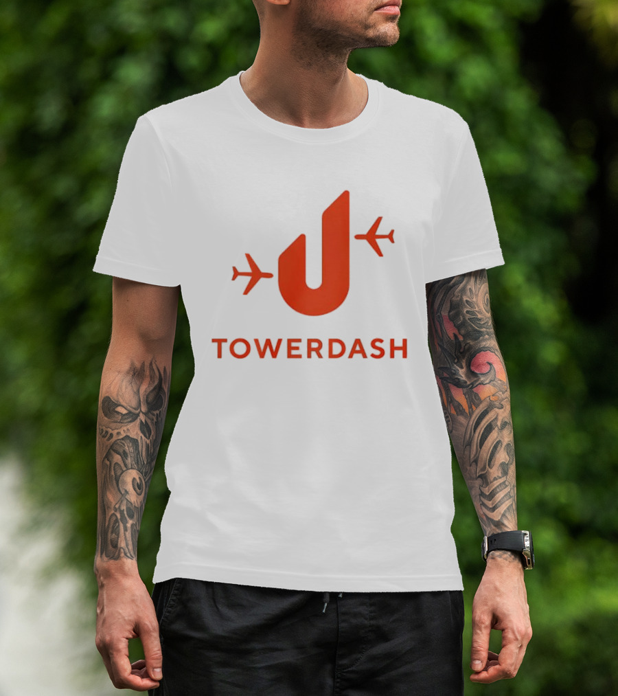 TOWER DASH Airplanes Iconic Red U Shape T-Shirt