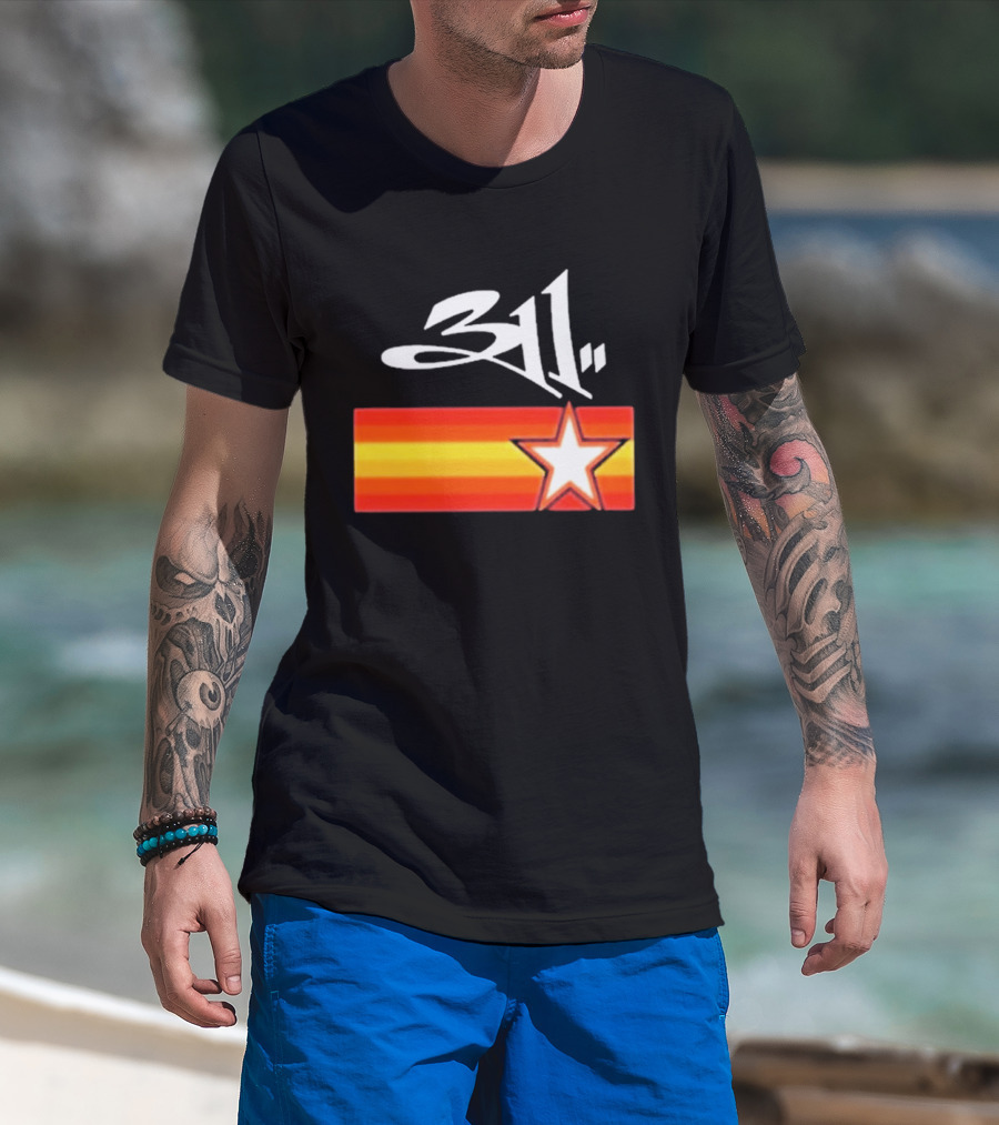311 Band March 14 2026 Houston Star And Stripes T-Shirt