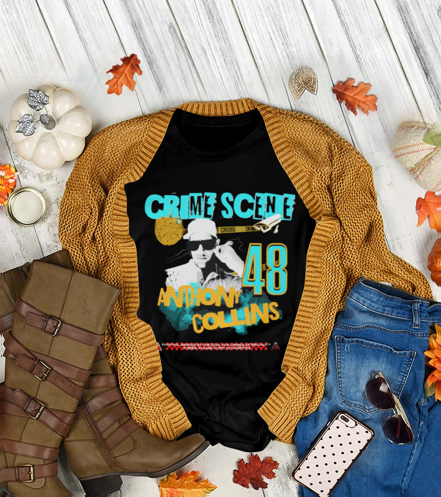 Crime Scene Anthony Collins 48 Wanted by the ECHL for Crimes of Brutality T-Shirt