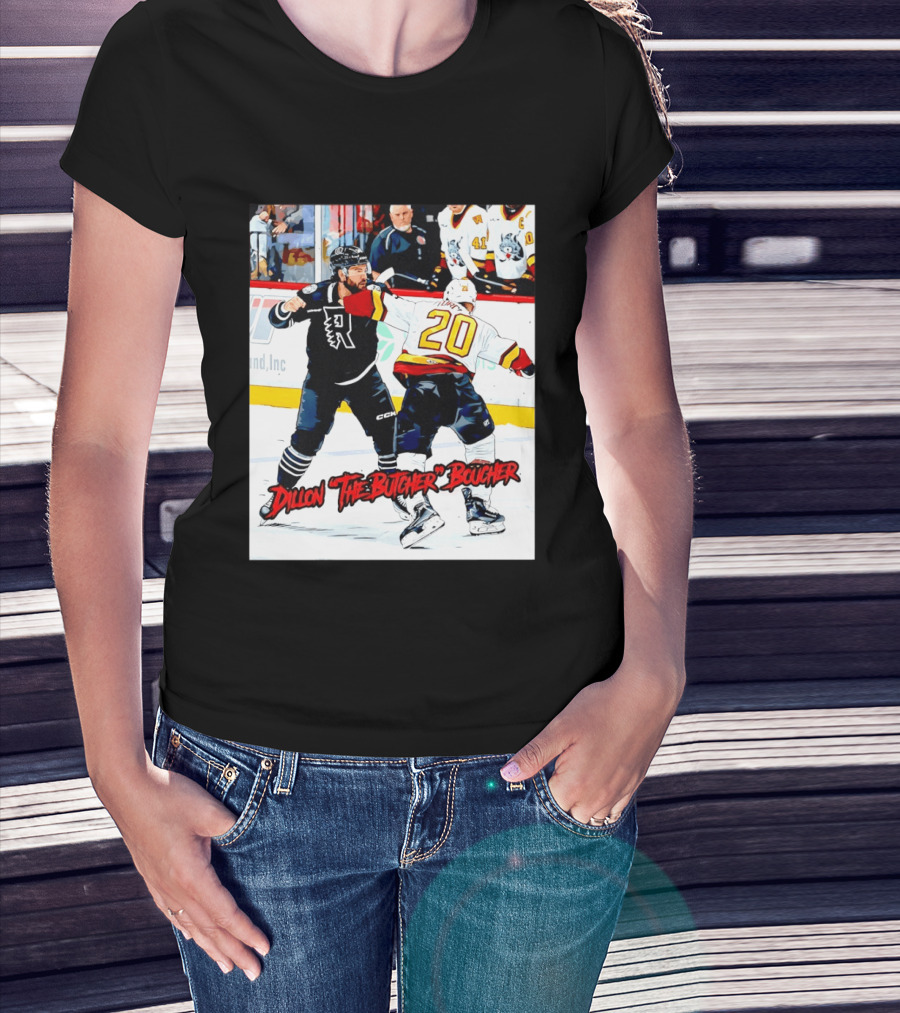 Dillon The Butcher Boucher Rockford IceHogs Hockey Fight Scene T-Shirt