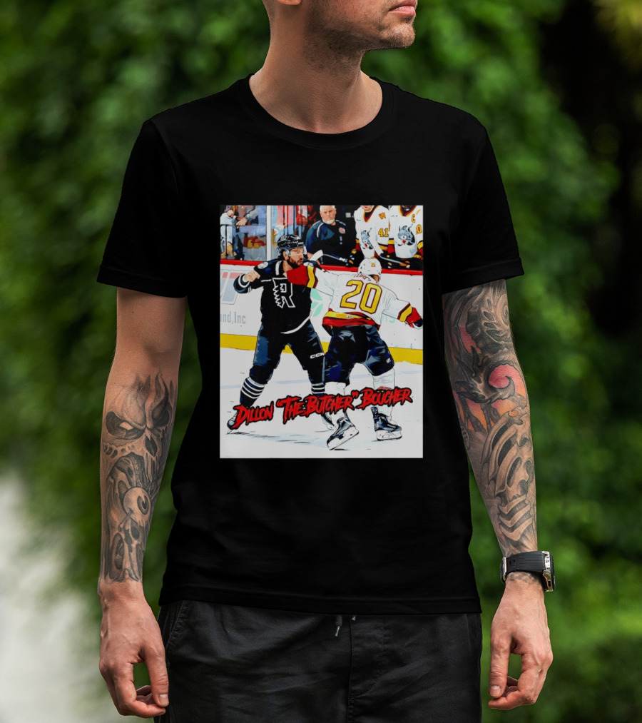 Dillon The Butcher Boucher Rockford IceHogs Hockey Fight Scene T-Shirt