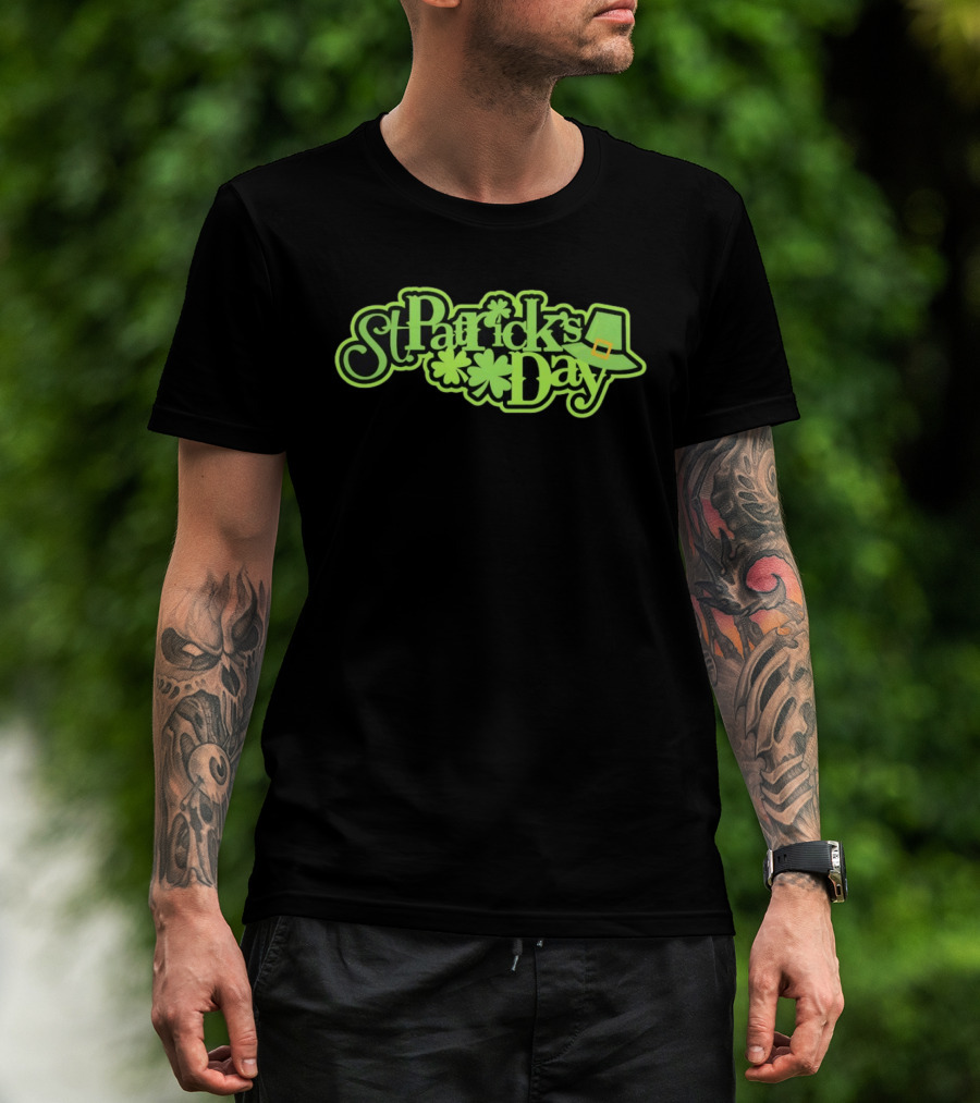 St Patrick's Day Shamrock And Leprechaun Hat T-Shirt