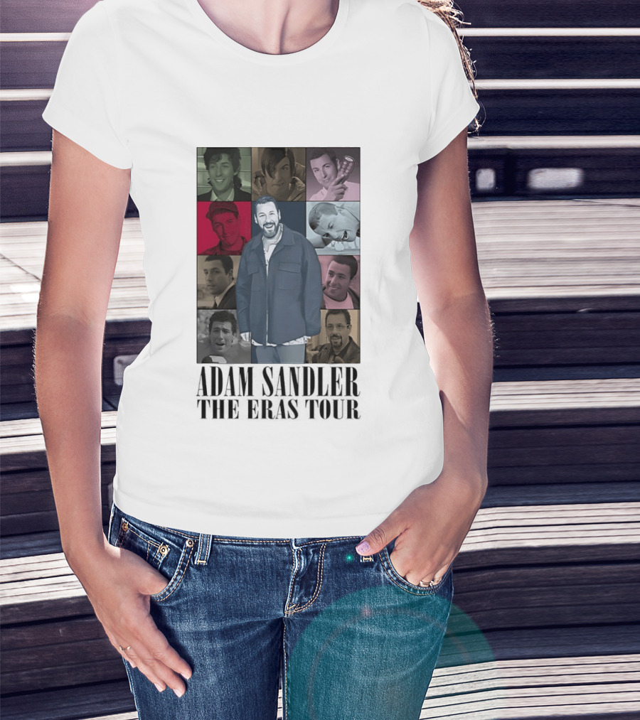 Adam Sandler The Eras Tour Nine Iconic Characters Collage T-Shirt