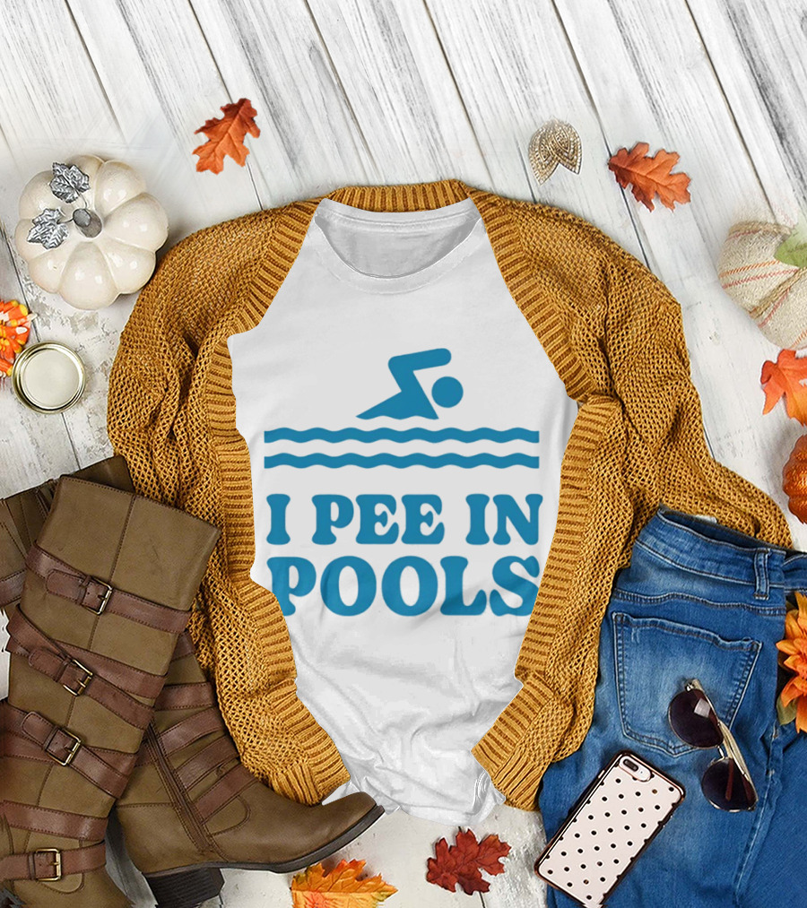 Zwemwater I Pee In Pools Swimmer Waves T-Shirt