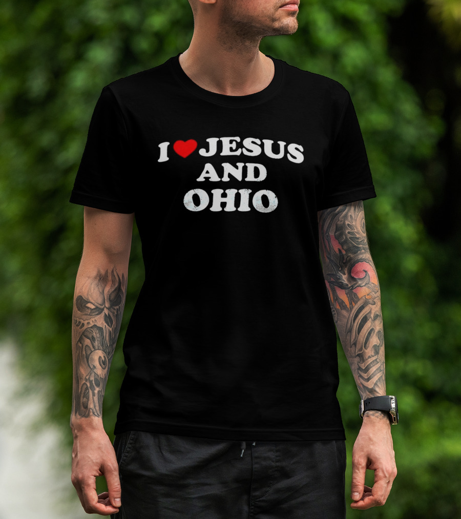 I Love Jesus Heart Ohio Passion T-Shirt