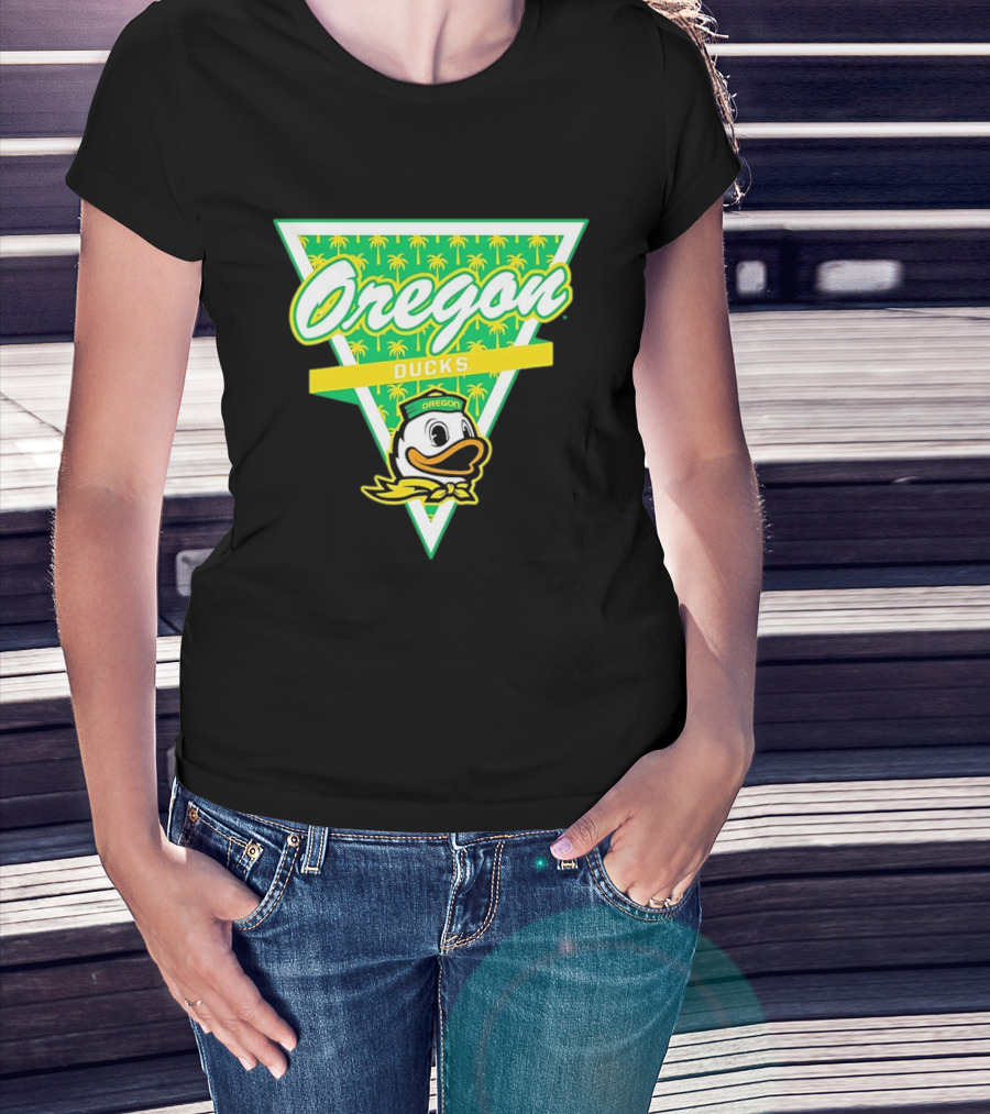 Oregon Ducks Palm Tree Triangle T-Shirt