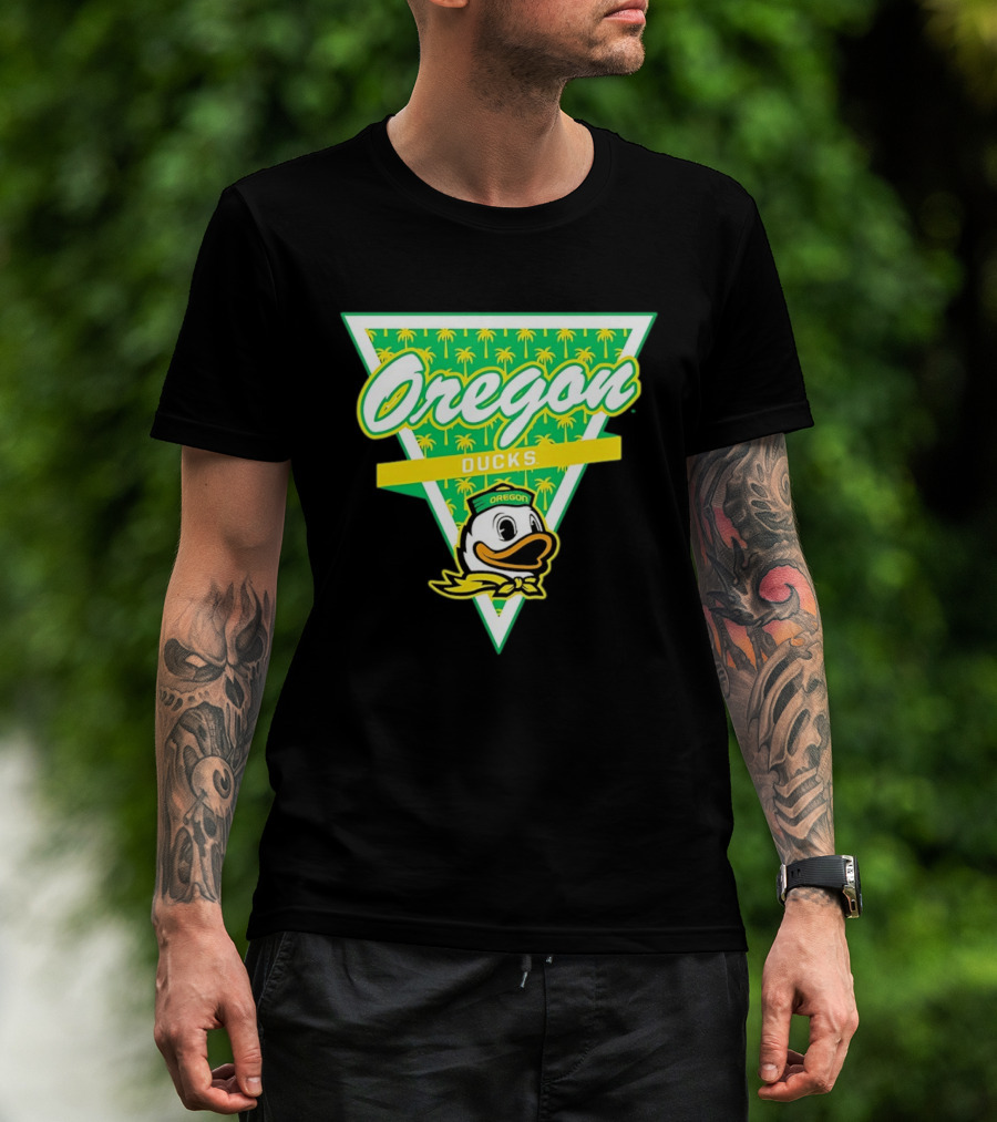 Oregon Ducks Palm Tree Triangle T-Shirt