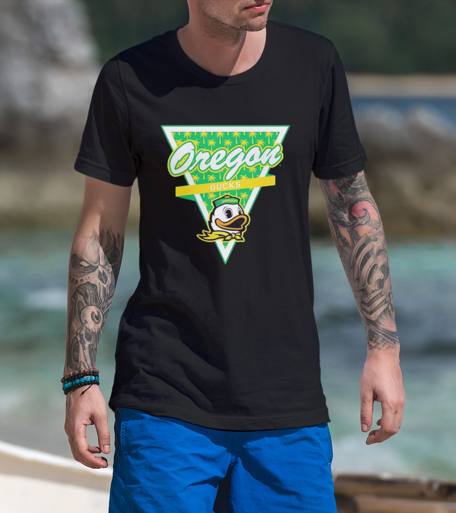 Oregon Ducks Palm Tree Triangle T-Shirt