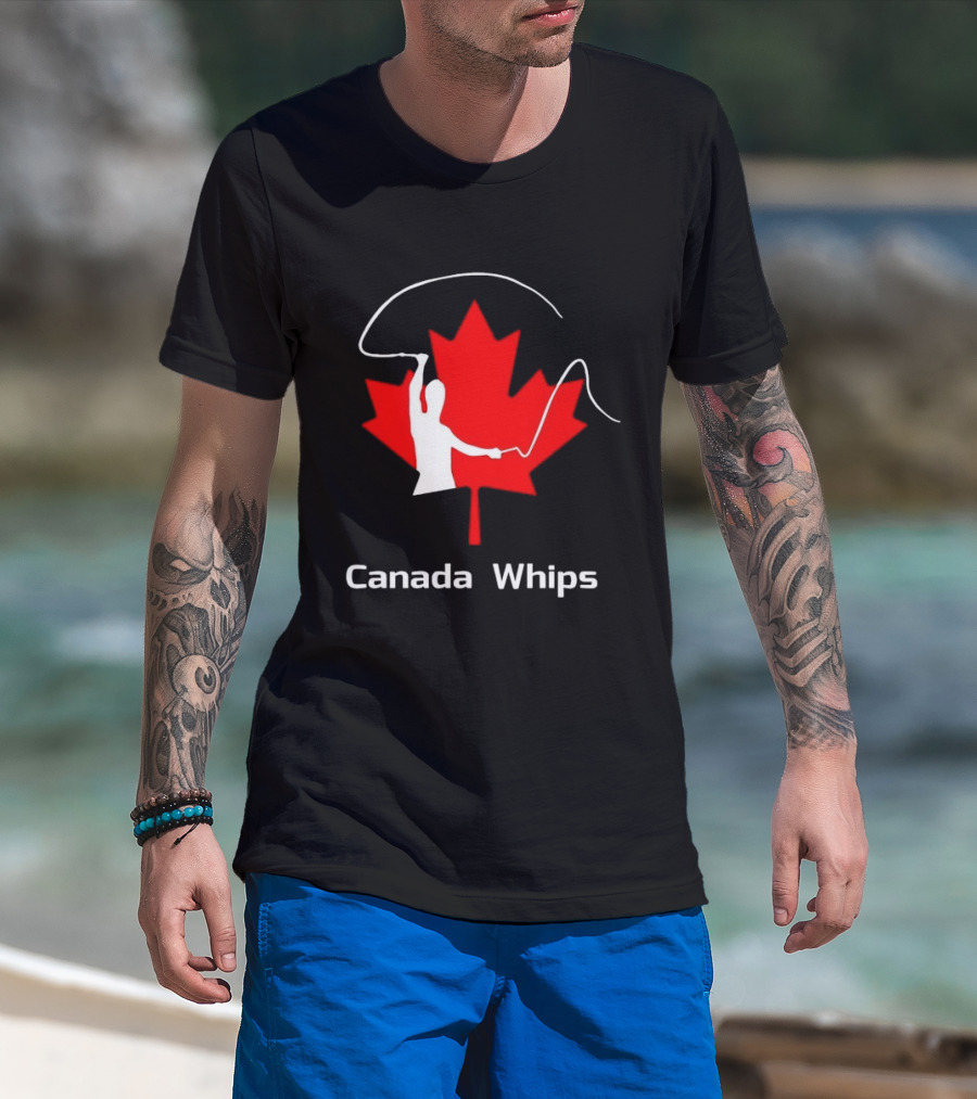 Canada Whips Maple Leaf Whip Cracking T-Shirt