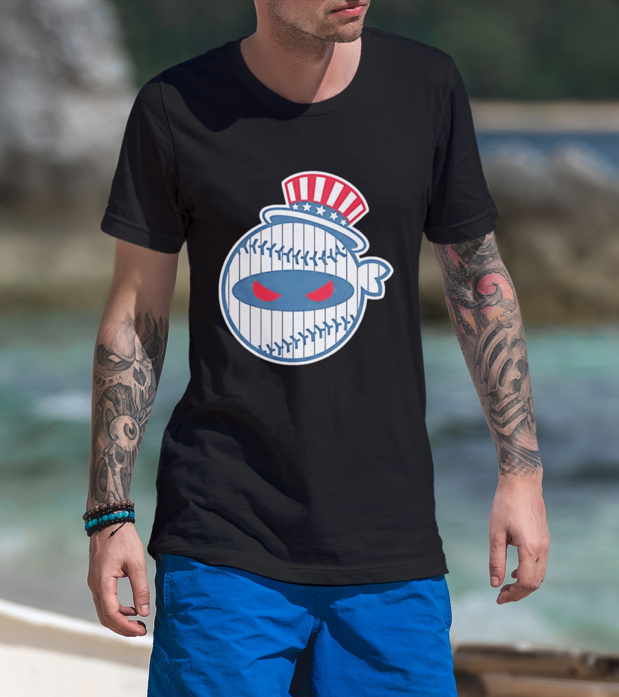 New York Yankees Pitching Ninja Baseball T-Shirt