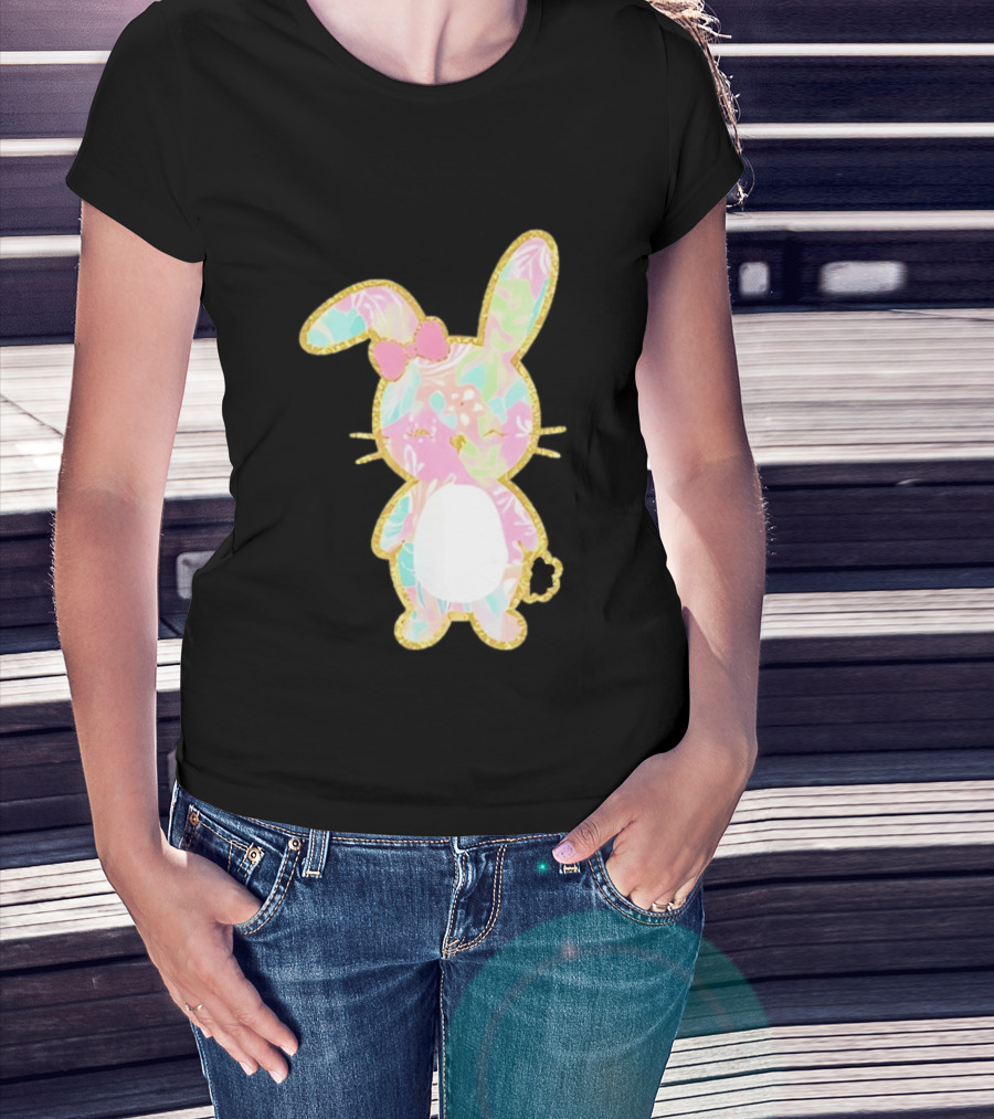 Palm Beach Pastel Preppy Bunny Easter Aesthetic T-Shirt
