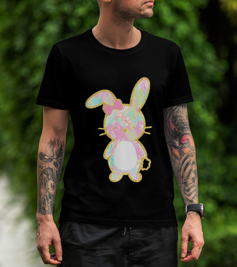 Palm Beach Pastel Preppy Bunny Easter Aesthetic T-Shirt