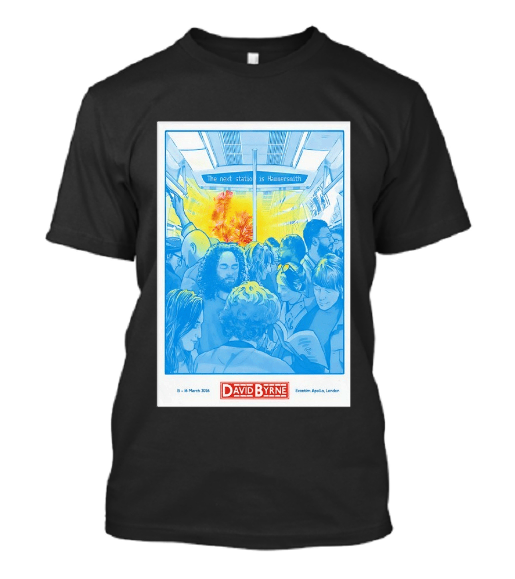 David Byrne Eventim Apollo London March 15 16 2026 Hammersmith Subway T-Shirt