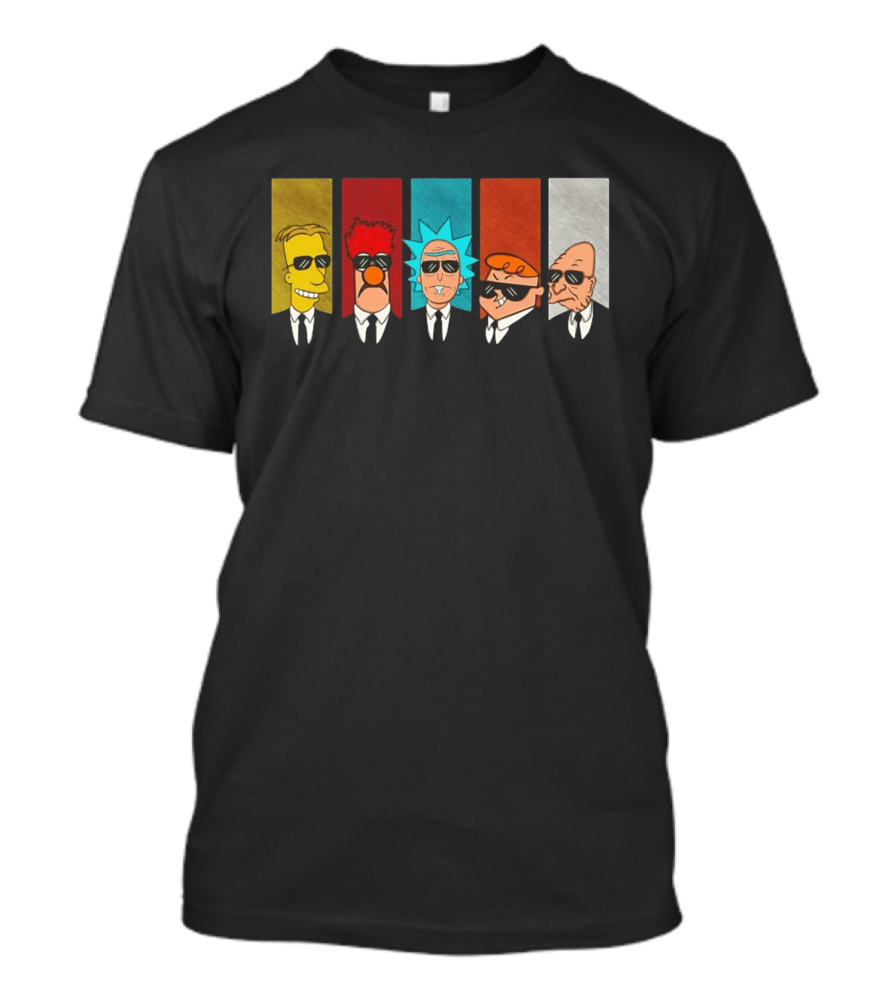 Professor Frink Beaker Rick Sanchez Dexter And Professor Hubert Farnsworth X Reservoir Dogs Reservoir Scientists T-Shirt