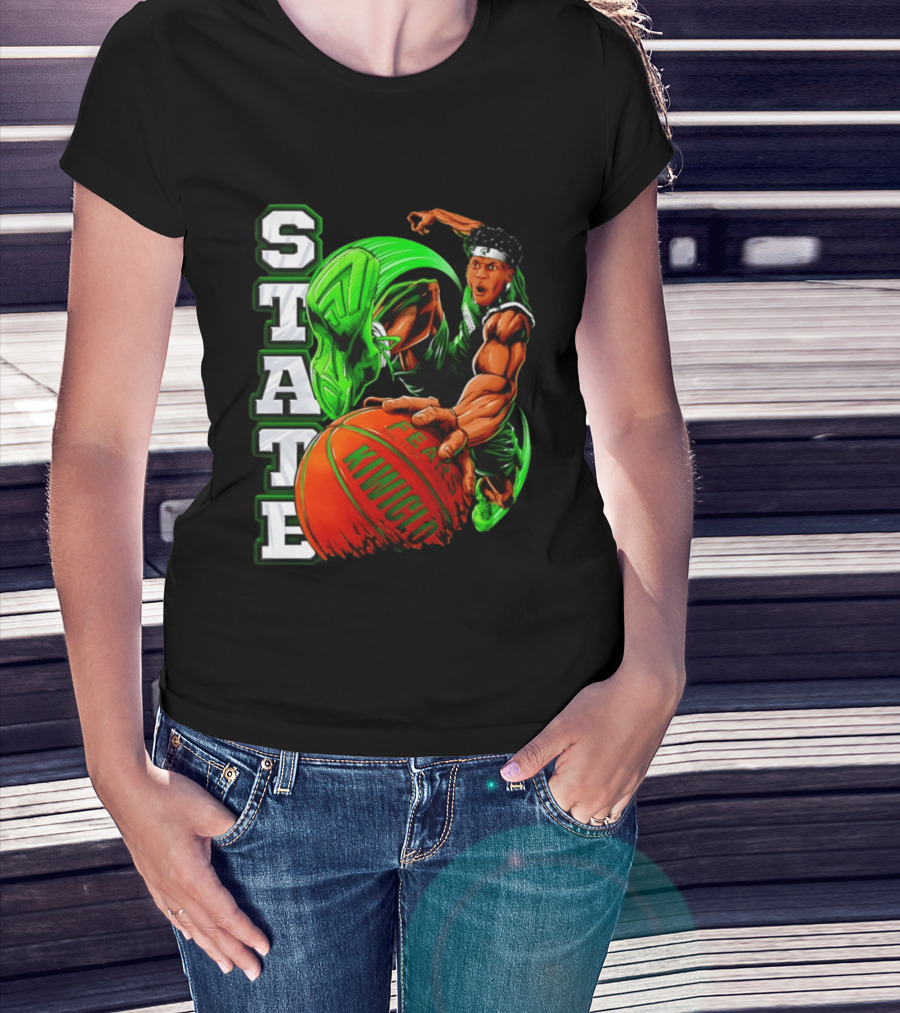 STATE Jeremy Fears Jr The Floor General Michigan Spartans Kiwicho T-Shirt