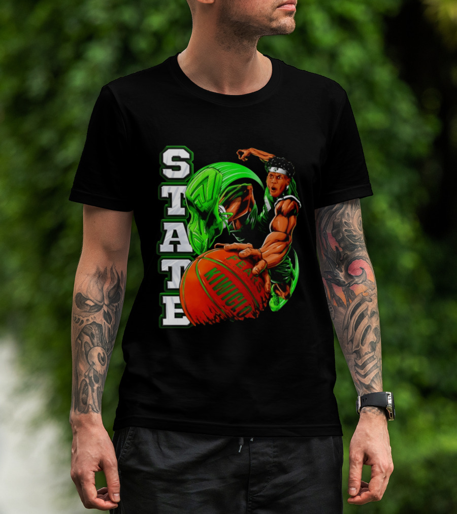 STATE Jeremy Fears Jr The Floor General Michigan Spartans Kiwicho T-Shirt