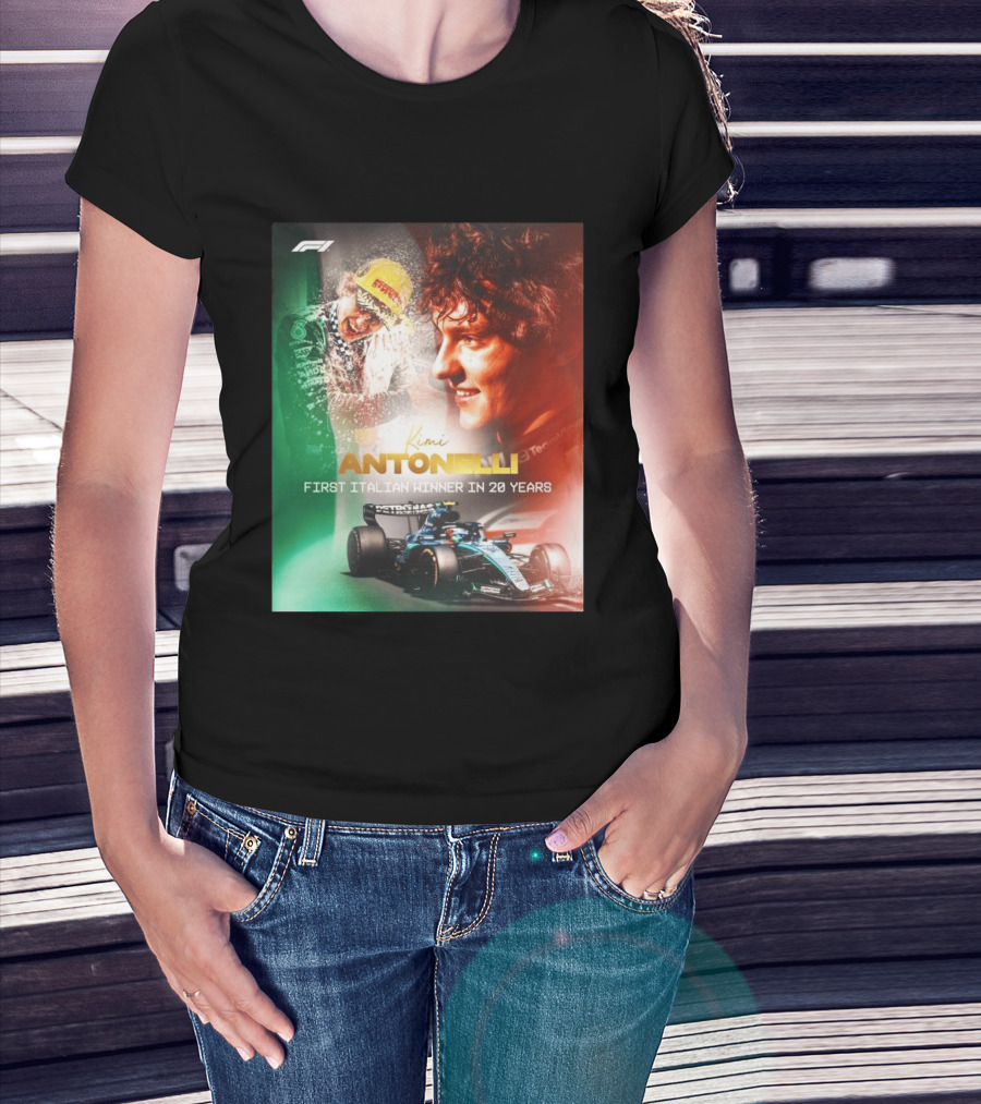 F1 Kimi Antonelli First Italian Winner In 20 Years T-Shirt