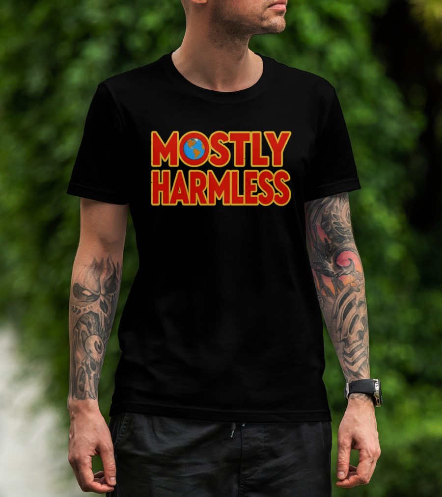 Mostly Harmless Douglas Adams Hitchhiker's Guide To The Galaxy Series 1992 Earth T-Shirt