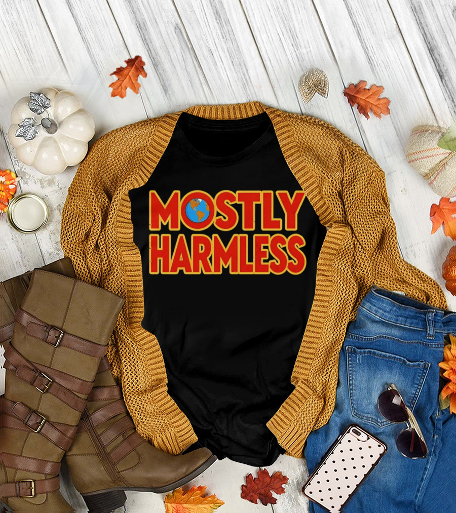 Mostly Harmless Douglas Adams Hitchhiker's Guide To The Galaxy Series 1992 Earth T-Shirt
