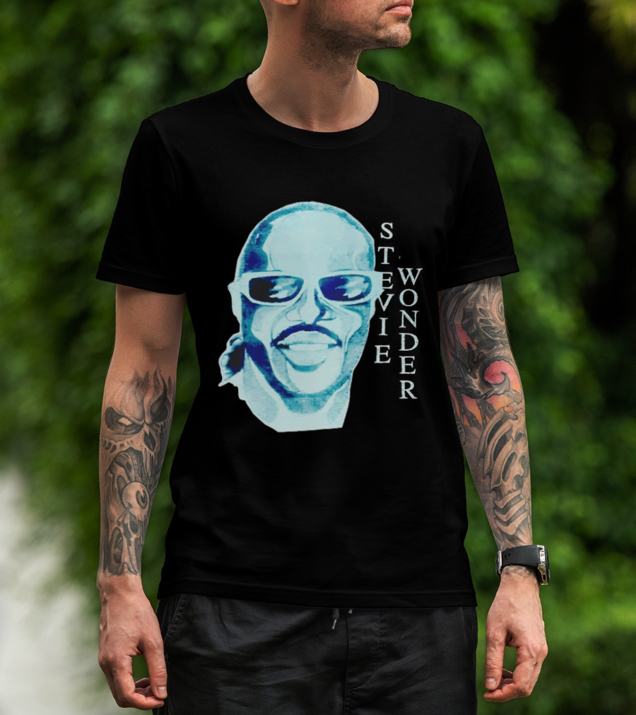 Stevie Wonder Signed Sealed Delivered Blue T-Shirt