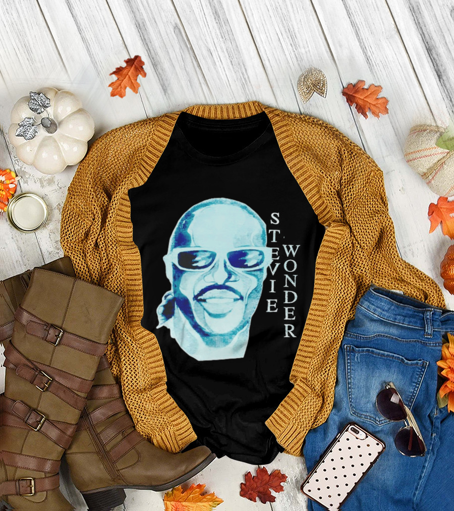 Stevie Wonder Signed Sealed Delivered Blue T-Shirt