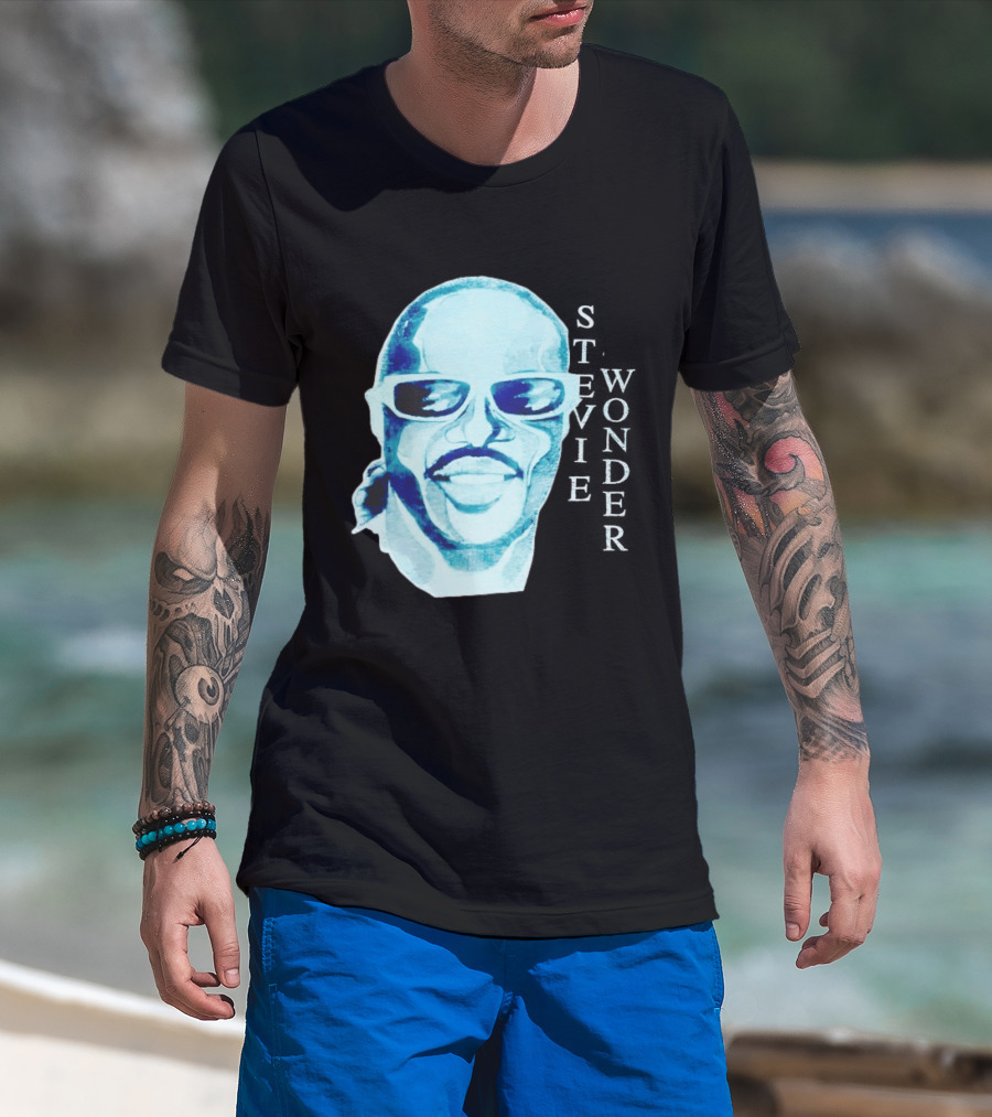 Stevie Wonder Signed Sealed Delivered Blue T-Shirt