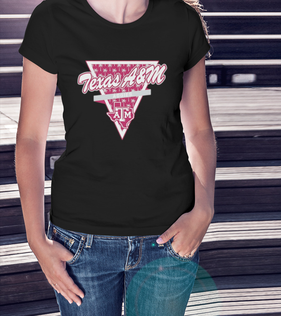 Texas A&M Aggies Football Palm Tree Triangle T-Shirt