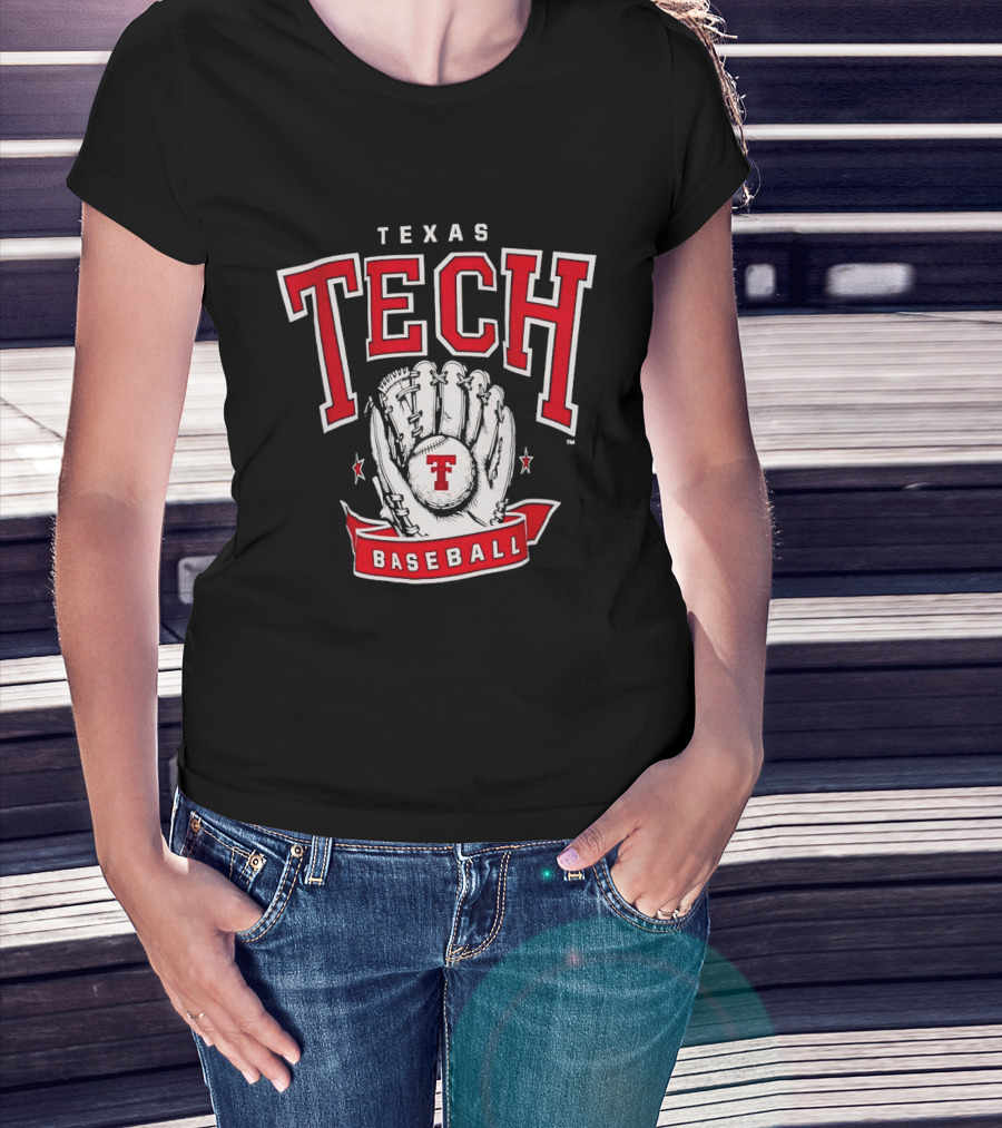 Texas Tech Baseball Glove Red Raiders T-Shirt