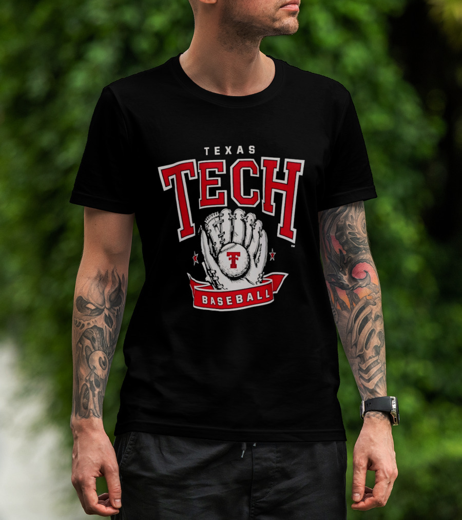 Texas Tech Baseball Glove Red Raiders T-Shirt