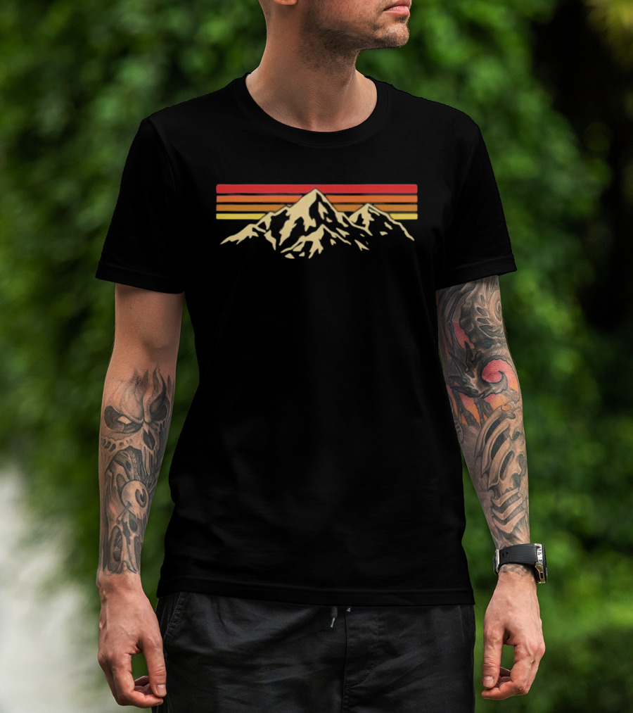 American Classic Randall Potts Mountain Vintage Sunset Retro Mountains T-Shirt