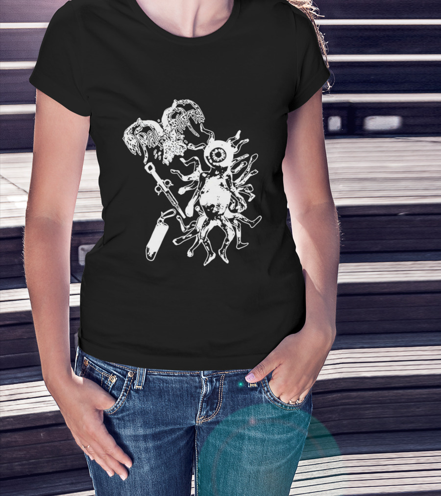Anal Birth Fetal Abominations Alien Creature Art Horror T-Shirt