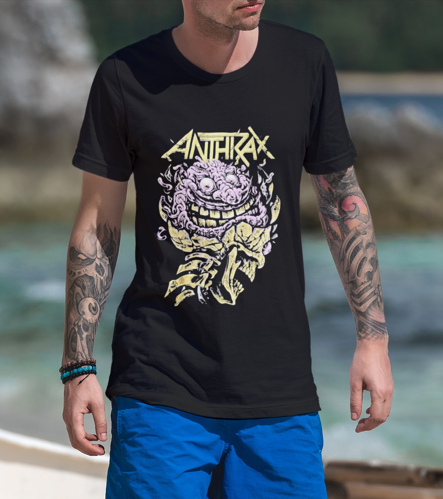 Anthrax Australia Tour 2026 Skull Brain T-Shirt