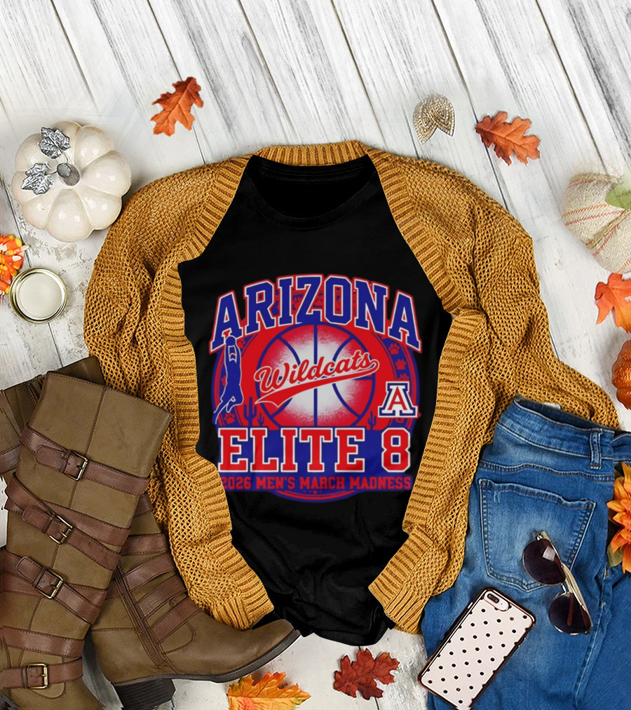 Arizona Wildcats Elite 8 2026 Men's March Madness Basketball T-Shirt